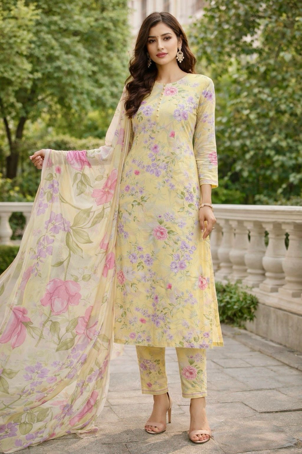Lawn 3PC – Chiffon Dupatta – D-106