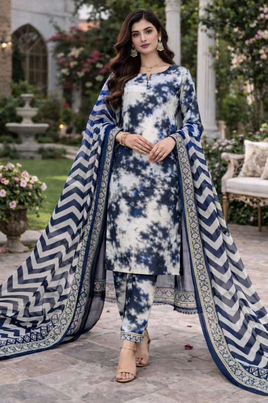 Lawn 3PC – Chiffon Dupatta – D-110