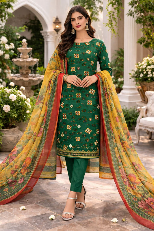 Lawn 3PC – Chiffon Dupatta – D-109